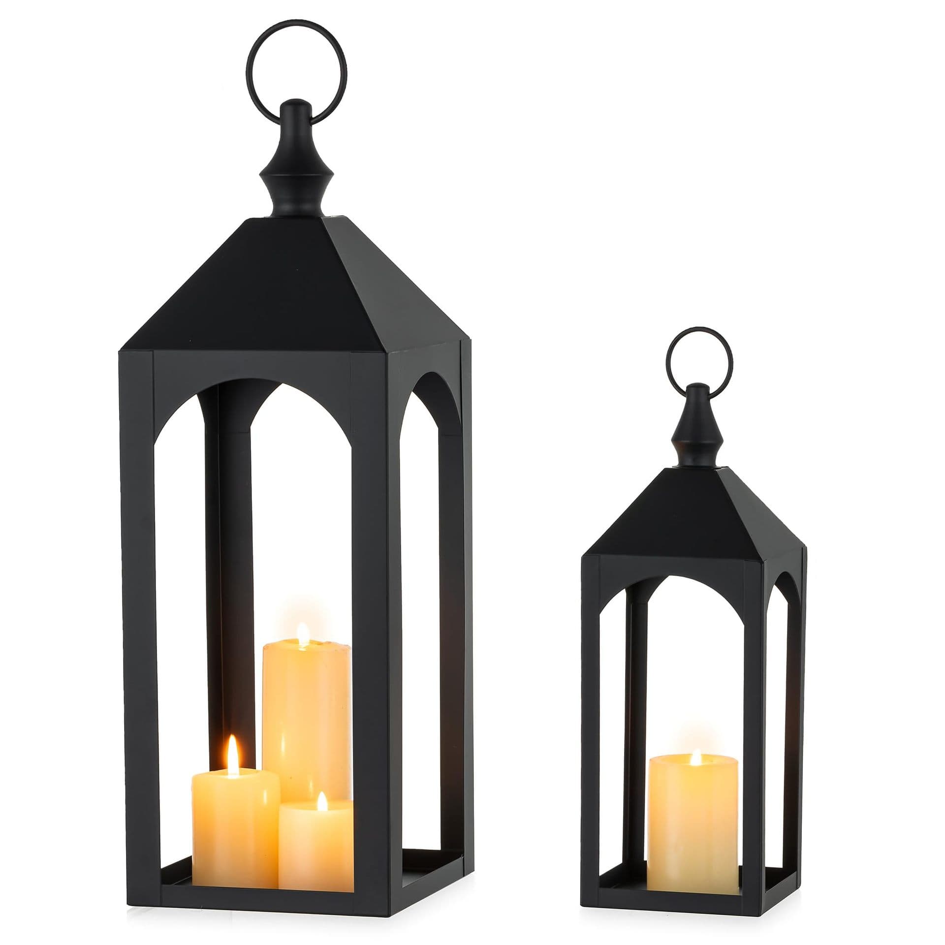 Candelabra Set of 2 for Indoor Fireplace Front Porch Patio Modern Home Decor Floor Chandelier Decoration