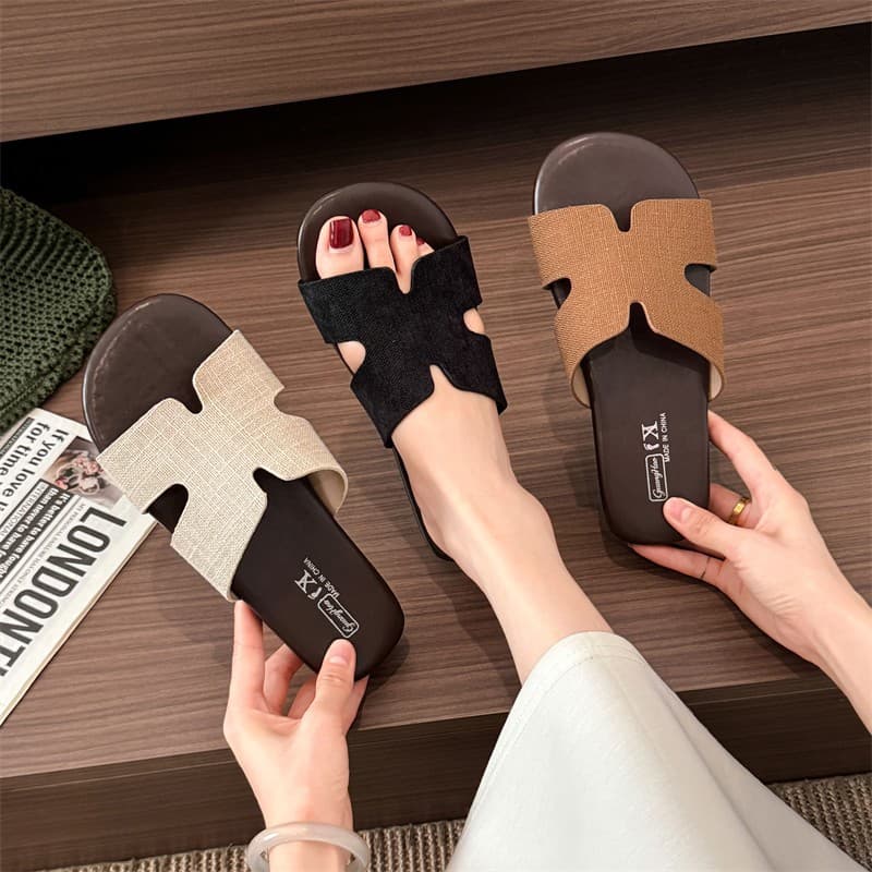 French-Style Birkenstock Slippers for Women, Summer 2026 New Model, Beach Sandals, Flat High-End Fashion Slide Sandals