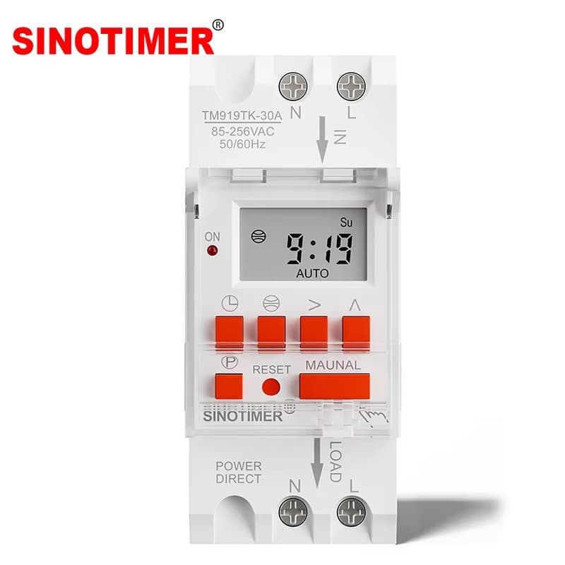 TM919TK DIN rail mounted longitude and latitude astronomical timer time control switch 85-265VAC
