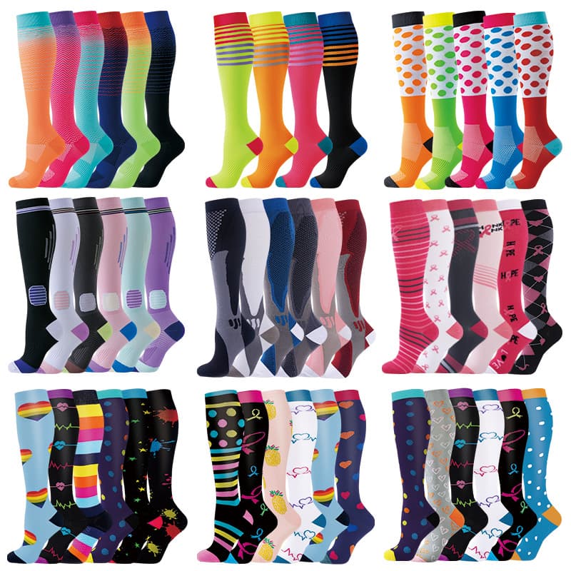 Cross-border Supply Compression Socks Pressure Socks Elastic Socks Sports Socks Yoga Socks