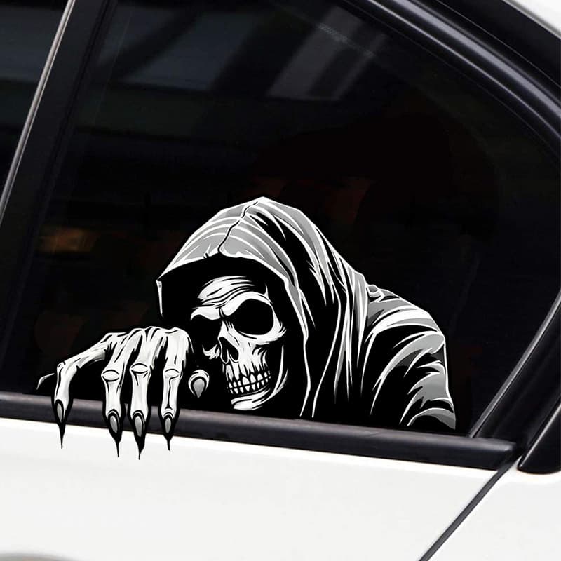 Cross-border Skull Guard Sticker Car Decal for Window Rear Glass Rearview Mirror Motorcycle Sticker Scratch Cover