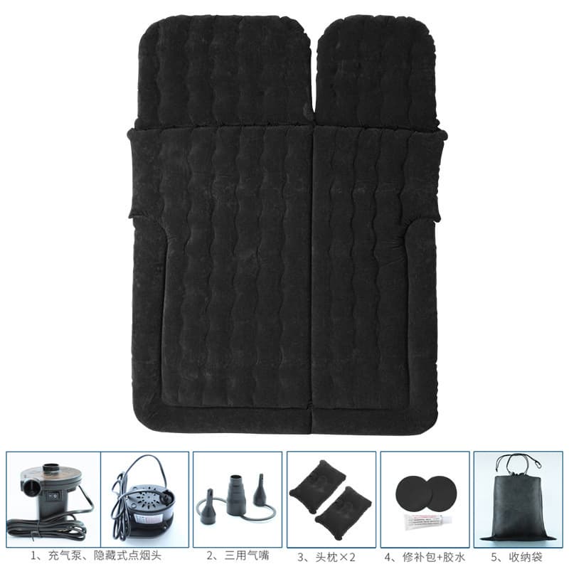 Car Inflatable Bed SUV Trunk Air Mattress Automatic Airbed Camping Travel Car Rear Seat Sleeping Pad