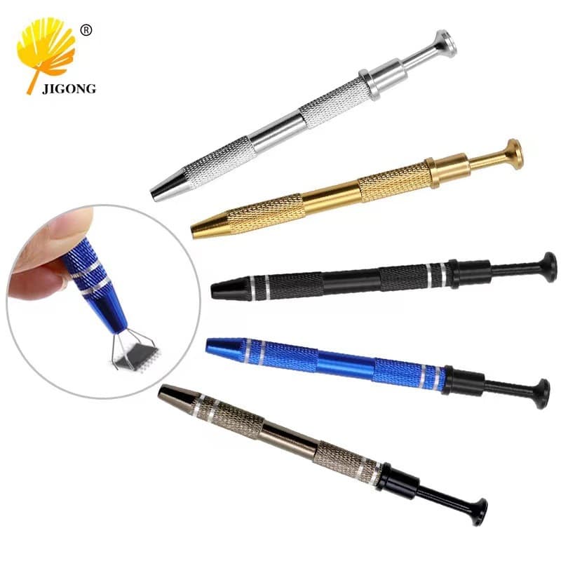 IC Chip Extractor, Screw Precision Electronic Component Parts Pick-up Tool, Capacitor Integrated Circuit Grabber Clamp