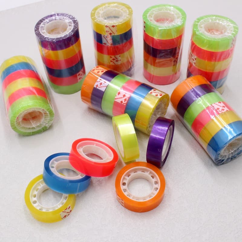 Wholesale tape 21m office small tape student color green small tape 1.5cm wide tape office stationery