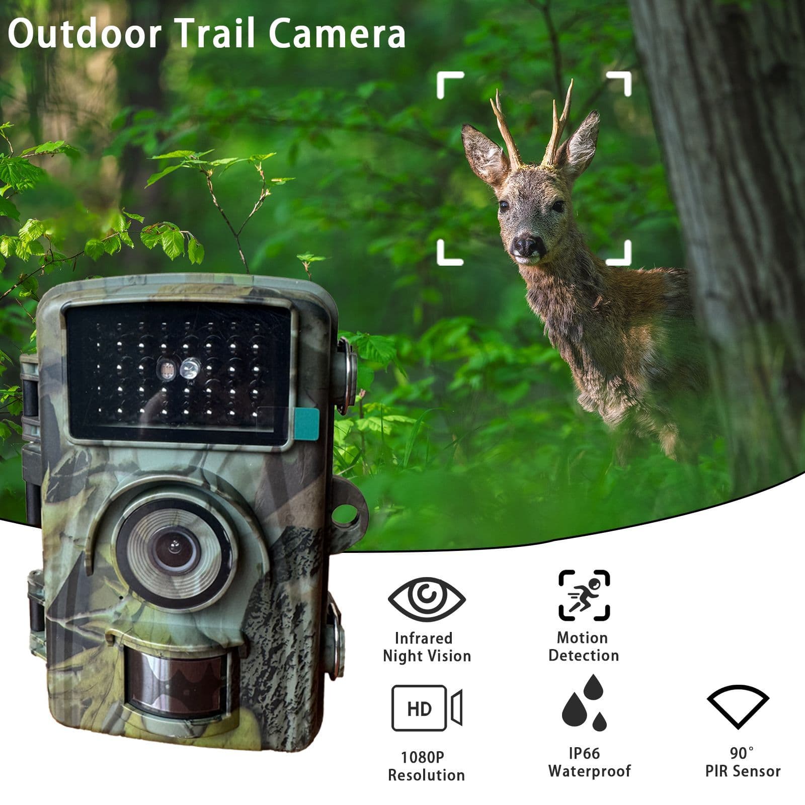 New cross-border best-selling factory direct sales outdoor HD camera hunting HD waterproof camera monitoring infrared thermal