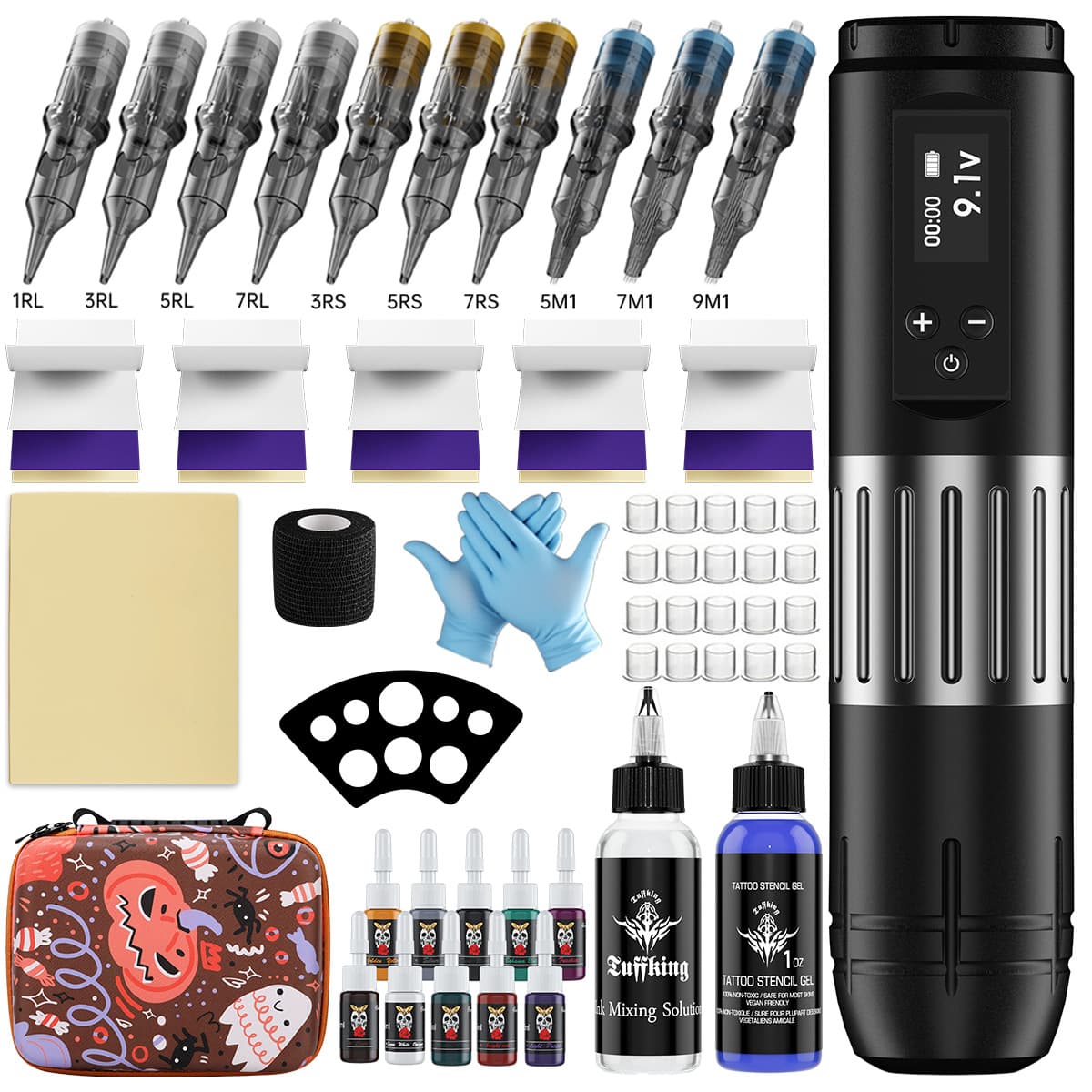 Cross-Border Tuffking Tattoo Machine Tattoo Pen P2 Model Set Line Drawing Tattoo Motor Machine Foreign Trade Multi-Screen Wireless