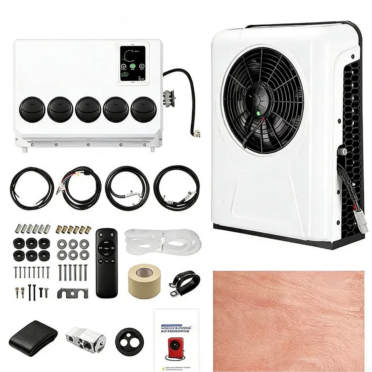 Factory Wholesale Parking Air Conditioner 12V 24V RV Truck Cargo Truck Electric Air Conditioner Split Vertical Vehicle Air Conditioner