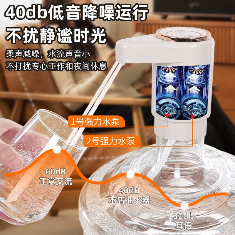 New dual-pump dual-outlet water extractor, multi-gear quantitative fully automatic water lifter for bottled drinking and mineral water.