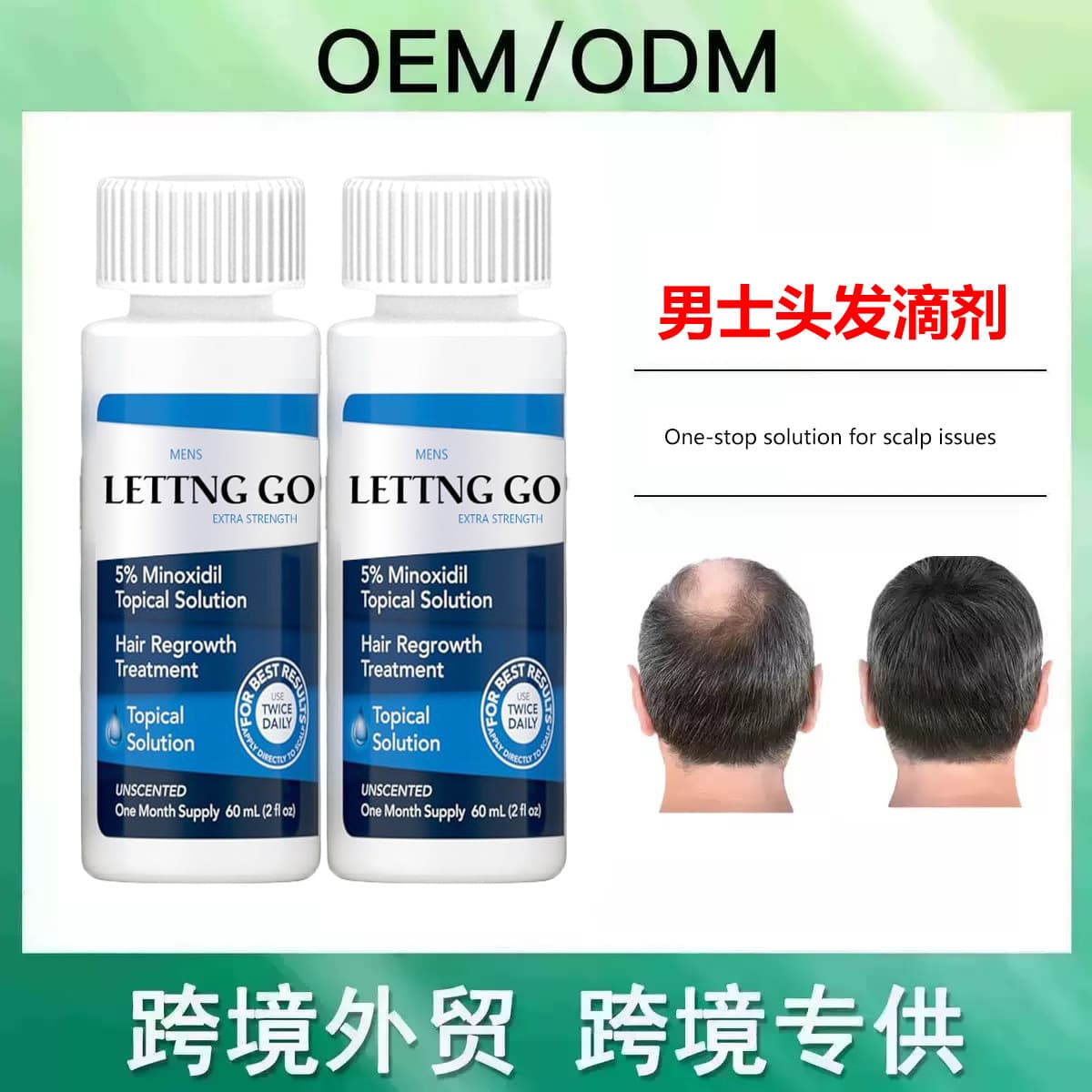 Minoxidil 5% Hair Thickening Serum for Men - Full English Label