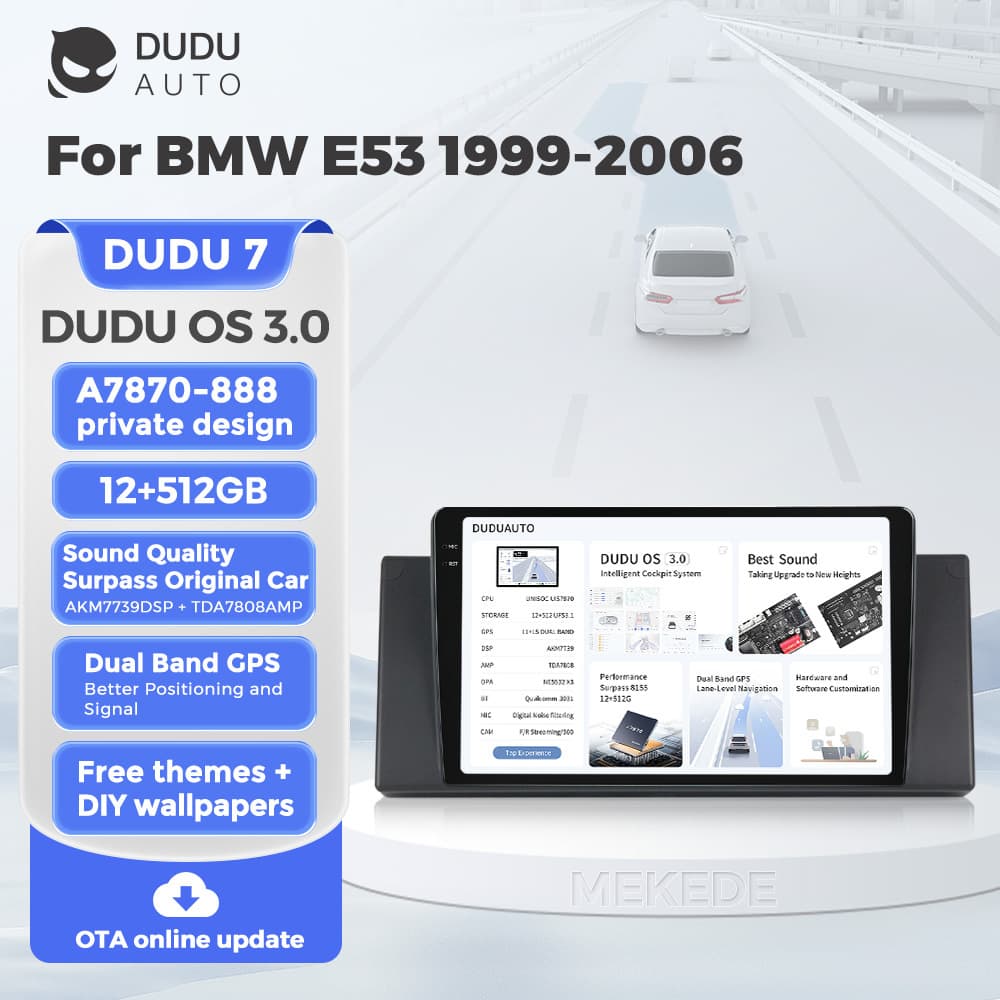 For BMW E53 1999-2006 DUDUAUTO Android Smart Central Control Navigation Screen
