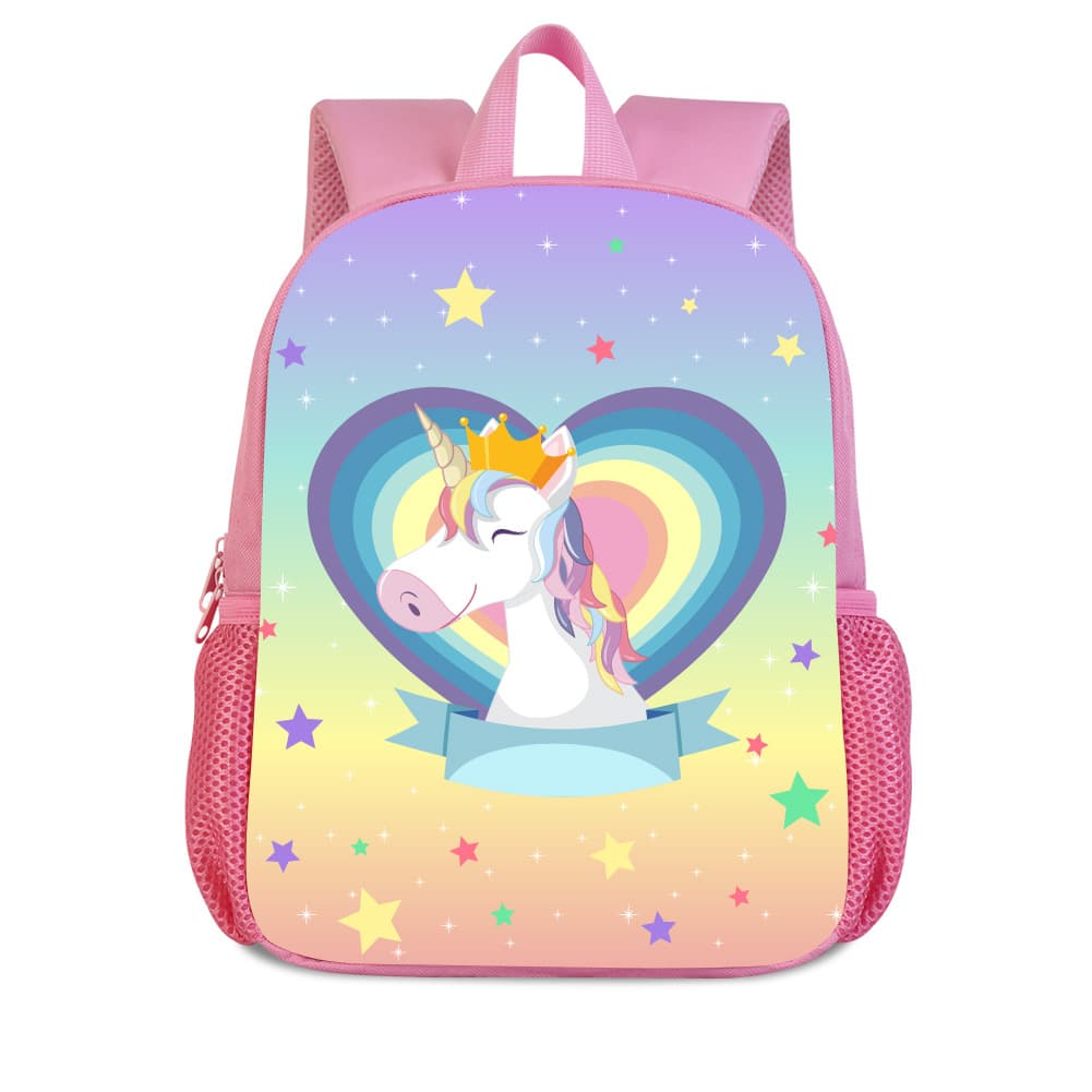Independent station foreign trade kindergarten children's backpack cartoon unicorn pattern 12-inch backpack Unicorn bag