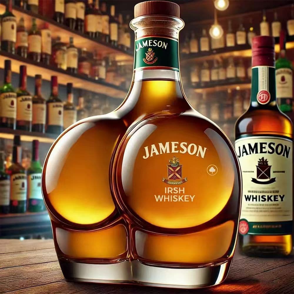 2026 Independent Station Novel Glass Bottle Crafts Interesting Crafts Glass Material Whiskey Bottle