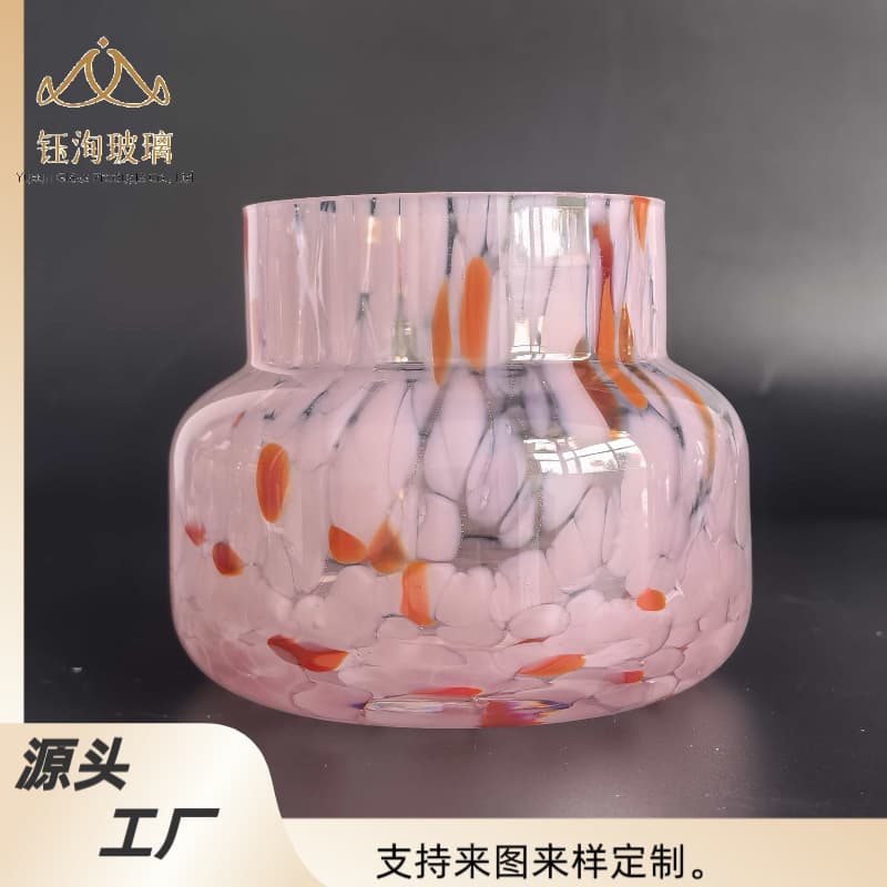 European-style Handmade Polka Dot Glass Candle Holder, Scented Decor, Wax Cup, Sugar Jar, Creative and Personalized Living Room and Bedroom Soft Decor
