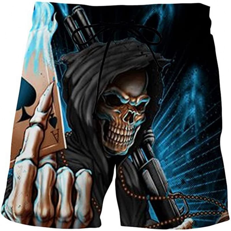 Summer European and American 3D printed shorts, summer loose beach pants, fashionable casual shorts for men