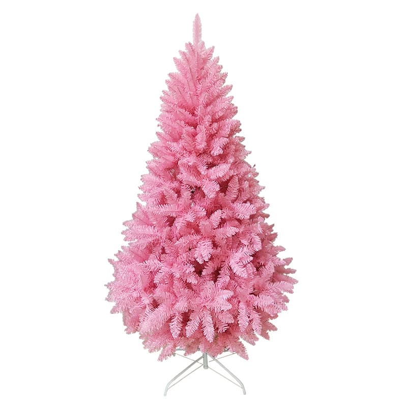 【Abundant】1.8m pink Christmas tree high-quality PVC encrypted water drop-shaped pink tree pointed floor-standing Christmas tree