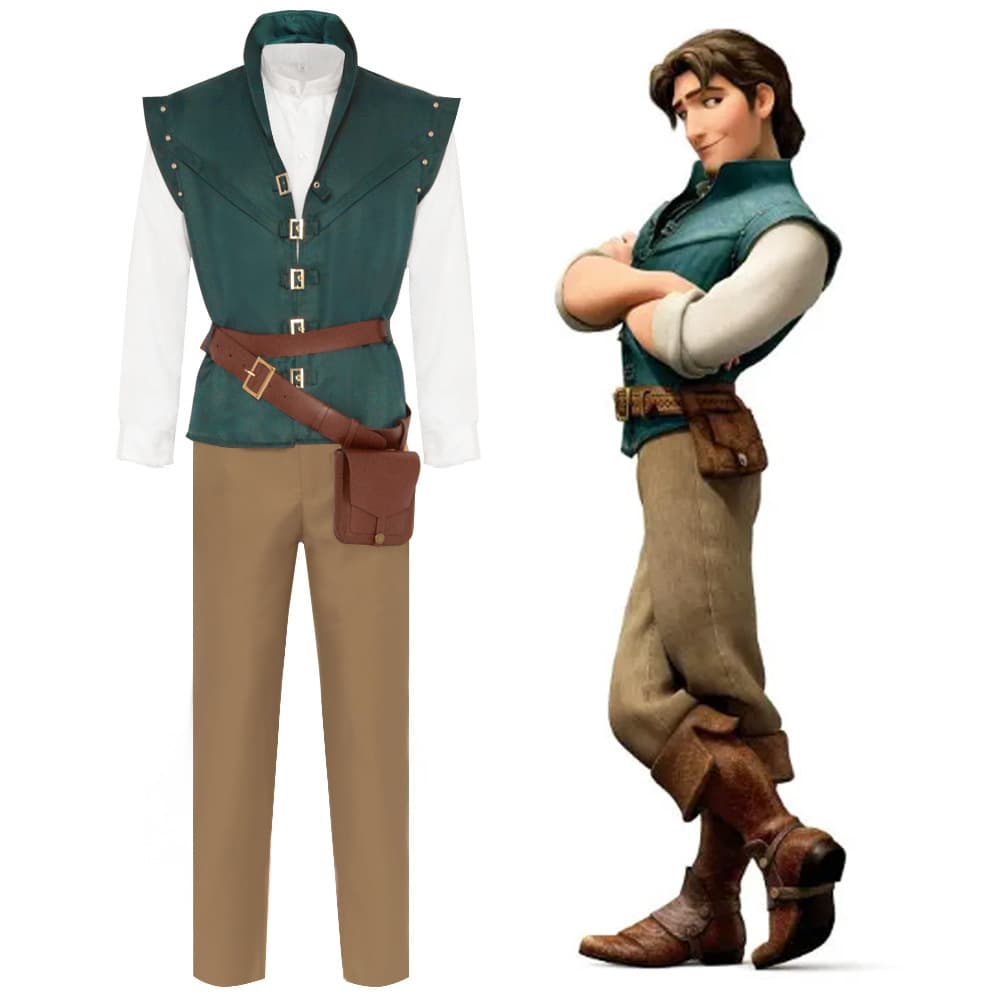 Flynn Rider Cosplay Costume Tangled Halloween Prince Costume