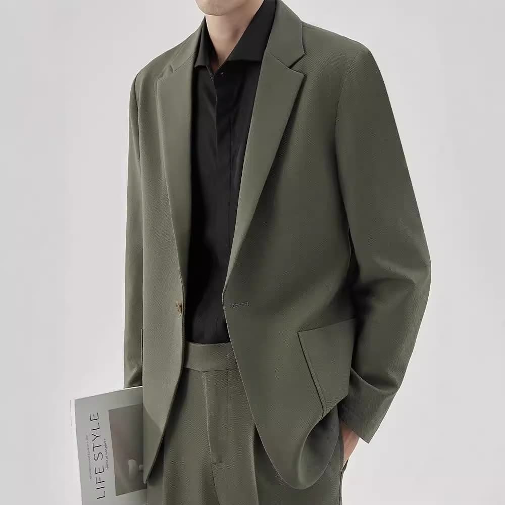 High-end casual suits for men, loose drapey jackets, Korean style trendy 24 spring, autumn and winter new men's suit suits
