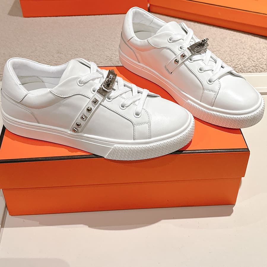 European Market Men's Casual Leather Sneakers, Unisex Couple Style, White Leather Shoes for Men and Women