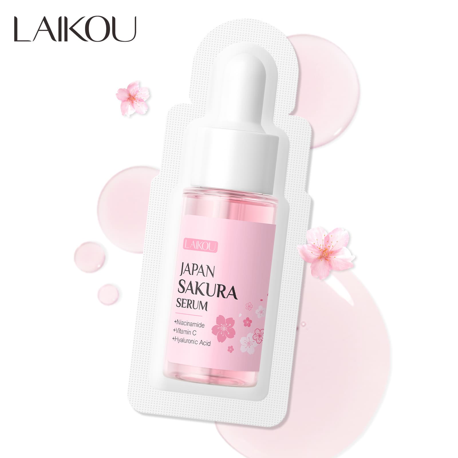 LAIKOU Sakura Essence Liquid 1.5ml Trial Pack Hydrating Skin Care Liquid Facial Essence Moisturizing Universal Skincare