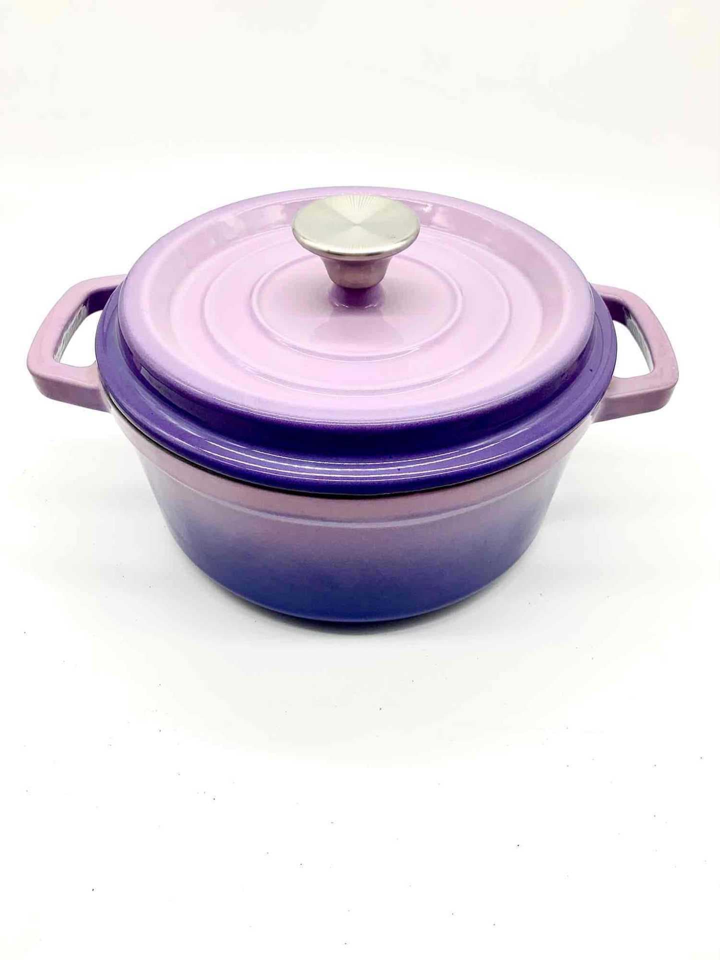 Purple gradient 22/24cm enamel soup pot stew pot enamel pot induction cooker gas stove universal Enamel pot