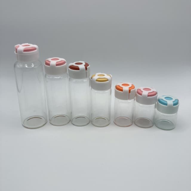 In Stock 3ML-30ML Transparent Vials with Medical Beauty Caps, Regulated Bayonet Ampoules, Mask Essence Cosmetic Dispensing Bottles