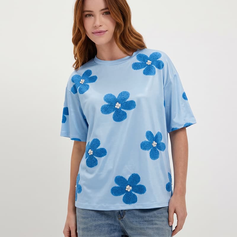 Cross-border European and American Fashion Women's Printed T-Shirt 2026 Summer Amazon Export Loose Short-Sleeve Top Pullover