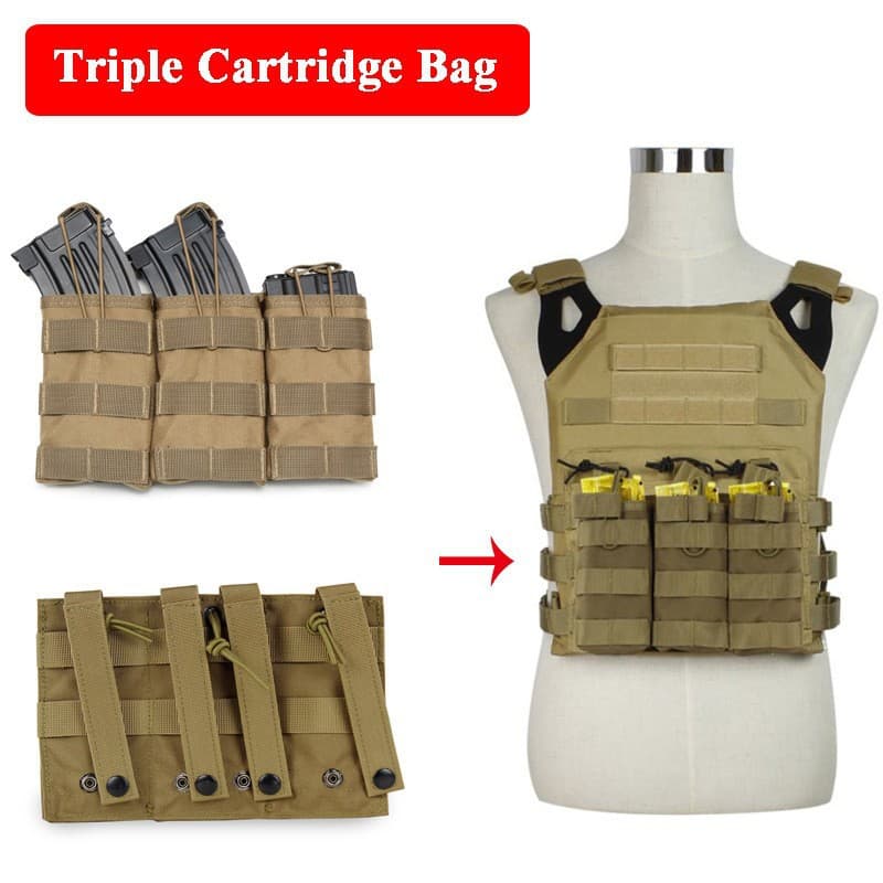Cross-border New Tactical Triple Magazine Pouch Storage Waterproof Breathable MOIIE Style Accessory Bag Multifunctional Waist Pack