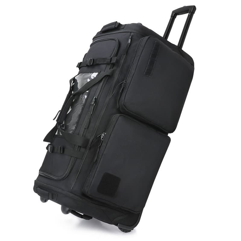 Custom Trolley Travel Bag Large Capacity Rolling Duffel Multi-Function Business Luggage Heavy Duty Wheeled Tactical Suitcase