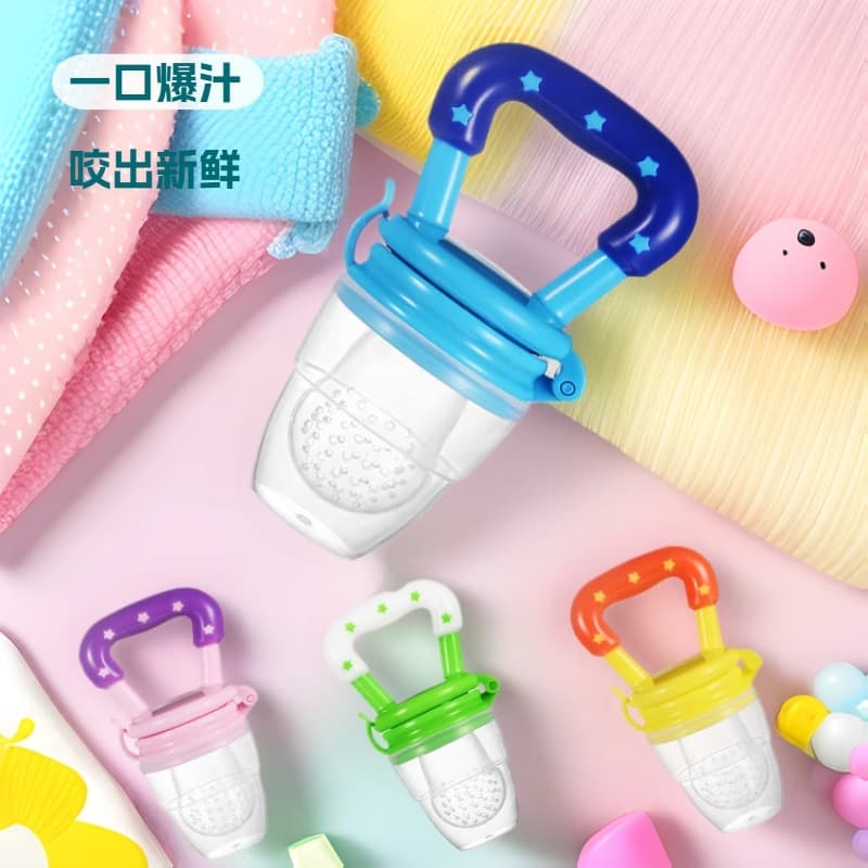 PP Silicone Baby Teething Toy Fruit Feeder Pacifier, Food-Grade Fruit and Vegetable Feeder for Infants and Toddlers