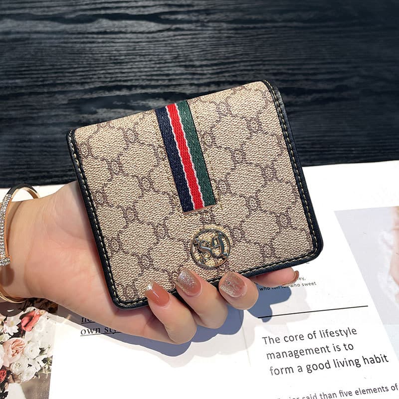 Wallet Women's Short Genuine Leather New Lightweight Small Coin Purse Mini Wallet Multi-Card Holder for Driver's License