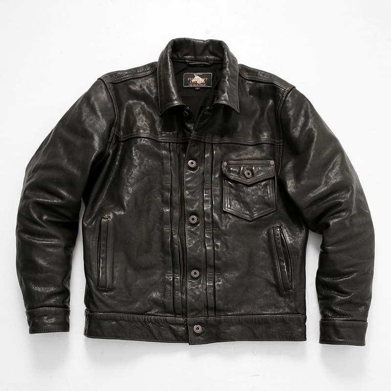 Cowboy 506 Genuine Leather Jacket for Men, Turn-down Collar Leather Coat, Motorcycle Style, Casual Short Fit, Top-layer Cowhide Leather Biker Jacket