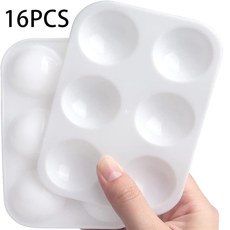 Export Cross-border Art Palette Paint Tray Drawing Palette for Kids Plum Blossom Shape Palette