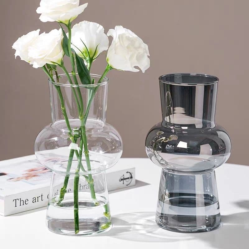 Small Vase Ins Style High Aesthetic Retro Glass Vase Wholesale Decoration Dried Flower Vase Premium Vase Hydroponic