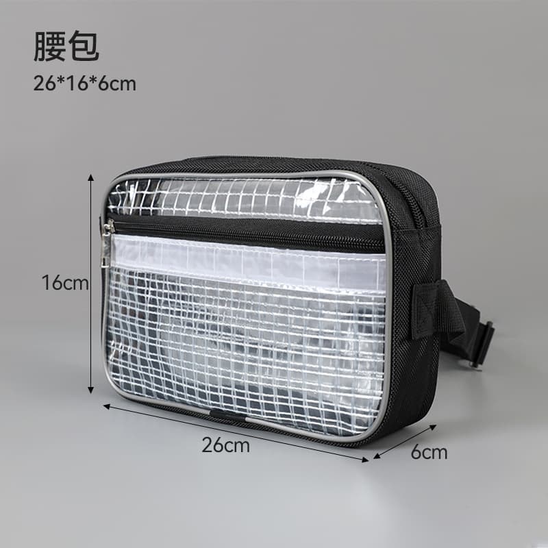 8-inch Anti-static Dust-free Grid Waist Bag Reflective Strip 25*16*6 Non-woven Fabric Digital 3c Packaging