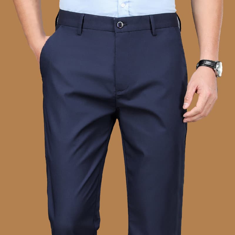 Wholesale Casual Trousers Men's Dress Pants Slim Fit Stretch Wrinkle-Free Business Formal Suit Pants