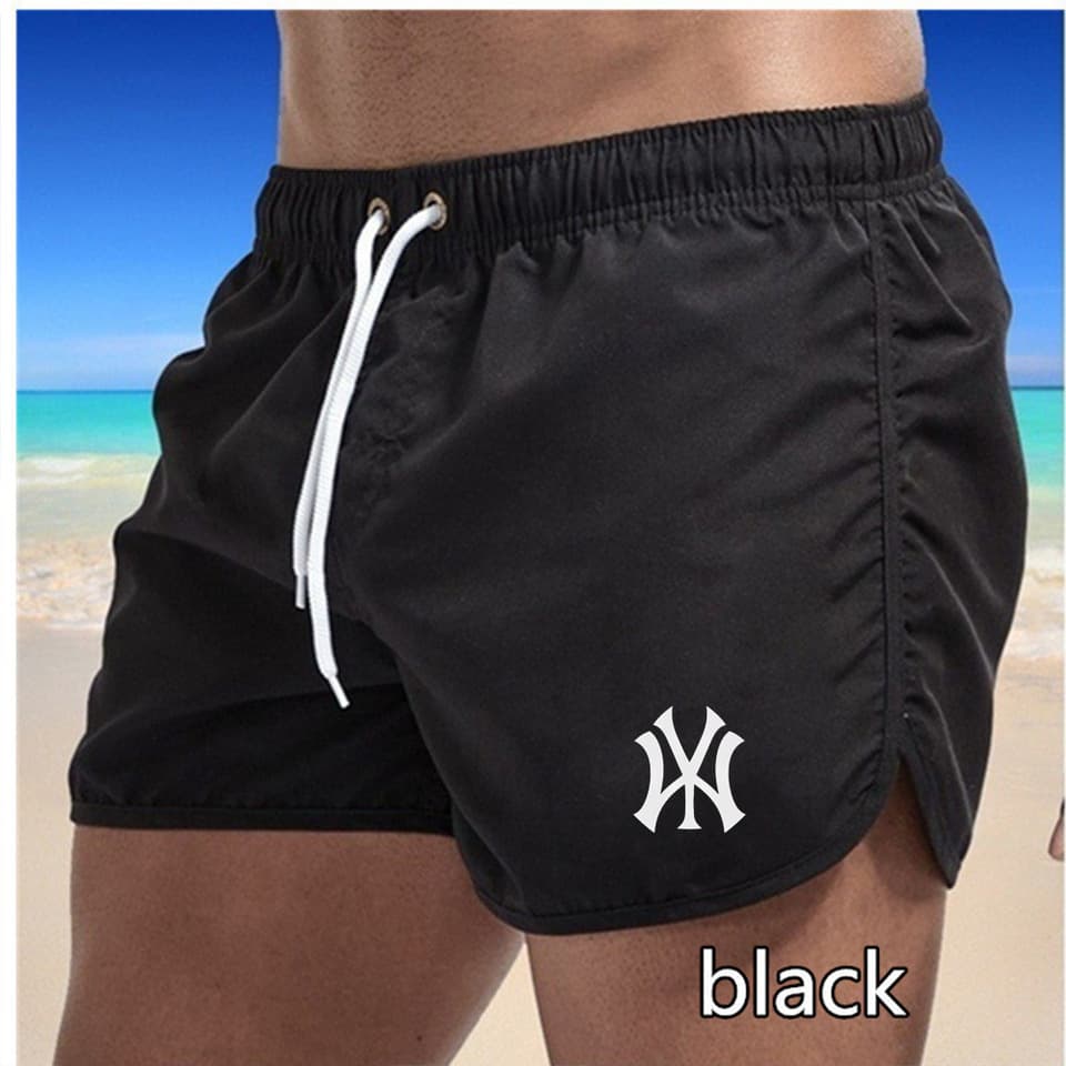 New Men's Beach Shorts 3/4 Length Casual Swim Trunks Fashionable Men's Shorts Trendy Printed European Size