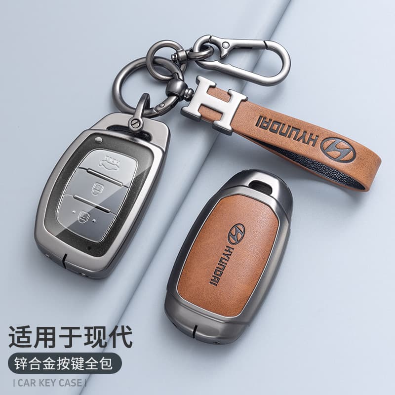 Modern High-End Zinc Alloy Car Key Cover for Beijing Hyundai Ix35 Elantra Grandeur Sonata Ix25 Package Suitable for Various Models