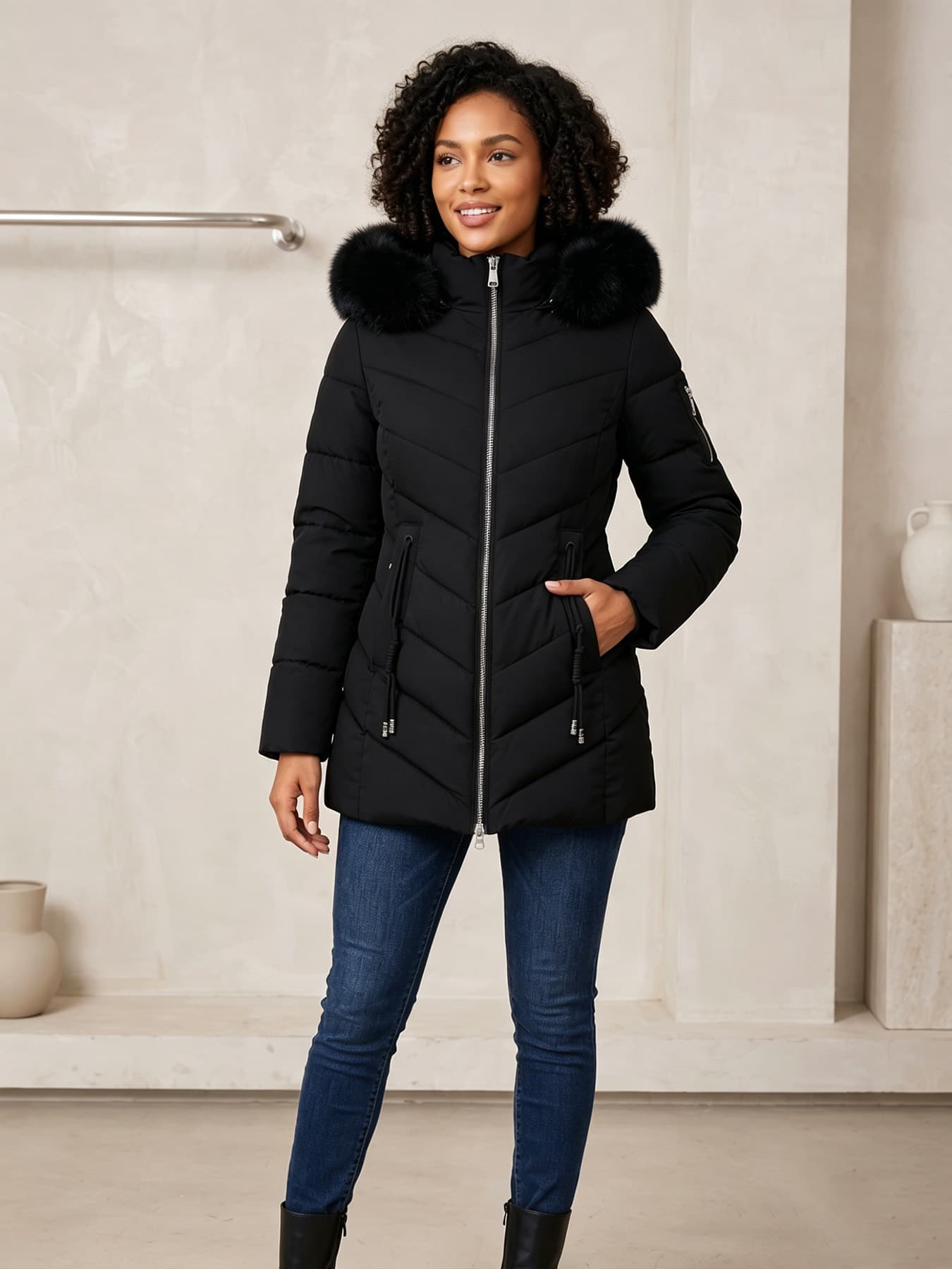 New Cross-Border Casual Versatile Fashion Winter Cotton Coat