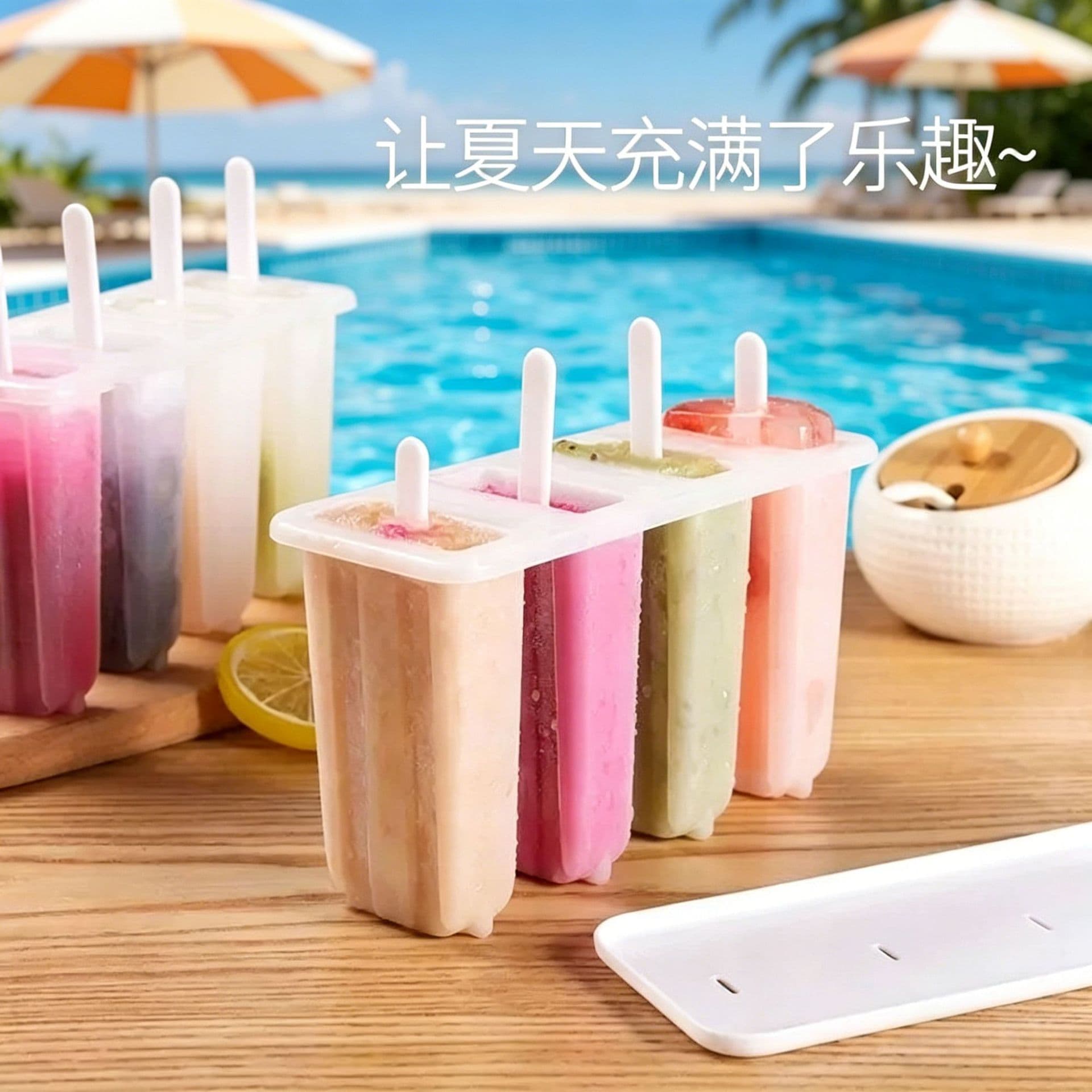 Ice Pop Mold for Home Use - DIY Ice Lolly, Popsicle, Ice Cream, Ice Cube Tray, BPA-Free Freezer Mold for Homemade Frozen Treats