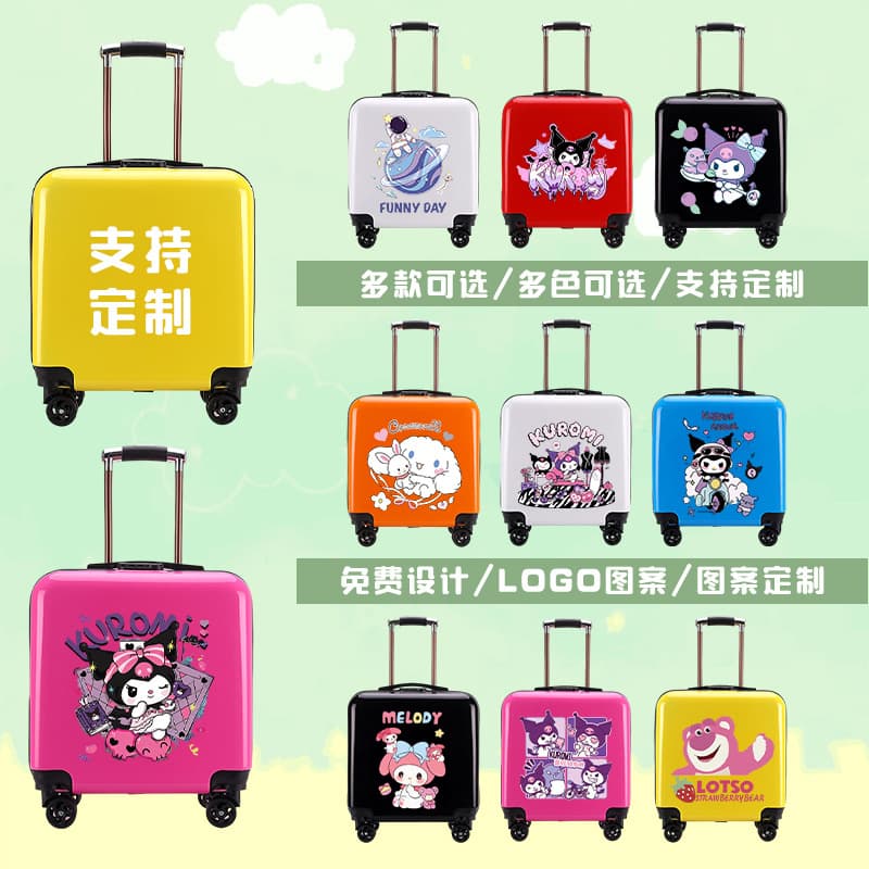 Wholesale Customizable Logo Children's Luggage, Large Capacity Leisure Travel Suitcase with 360-Degree Wheels Password Lock Trolley Case