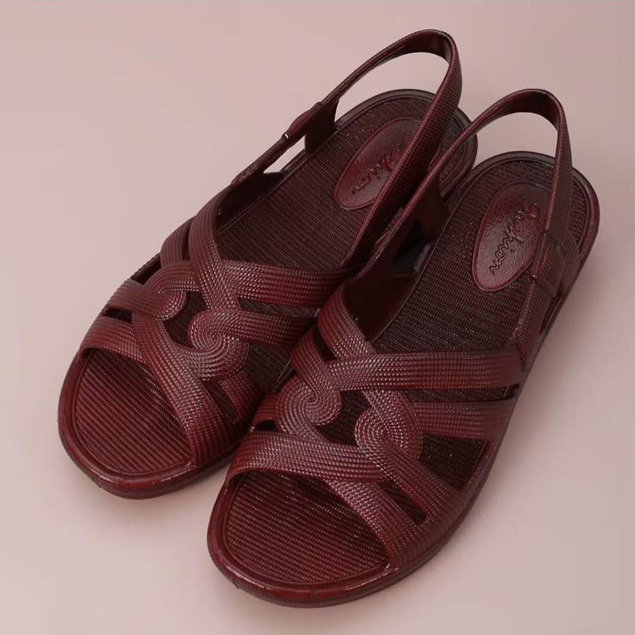 135 Women's Oil Mop Sandals Summer New Medium Heel Red Mom Sandals All-In-One Non-Slip Women's Sandals No Free Shipping