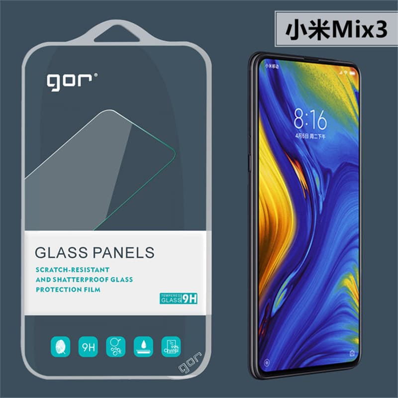 GOR Tempered Glass Screen Protector Full Coverage for Xiaomi MIX 3, Xiaomi Mix 3 Phone Screen Protection Film