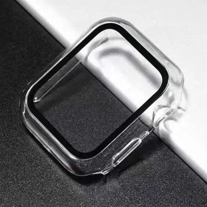 Compatible with iWatch 7/8 Protective Case, Apple Watch All-in-One Shell Hard PC + Tempered Glass Anti-Fall Dustproof Case