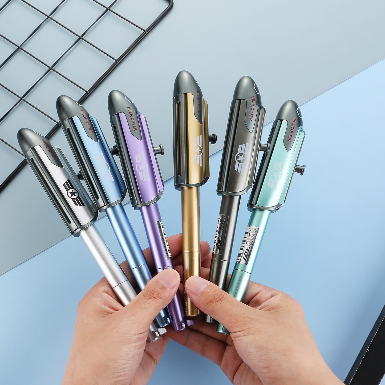 New creative special warfare helicopter gel pen military weapon fighter deformation pen student water pen stationery