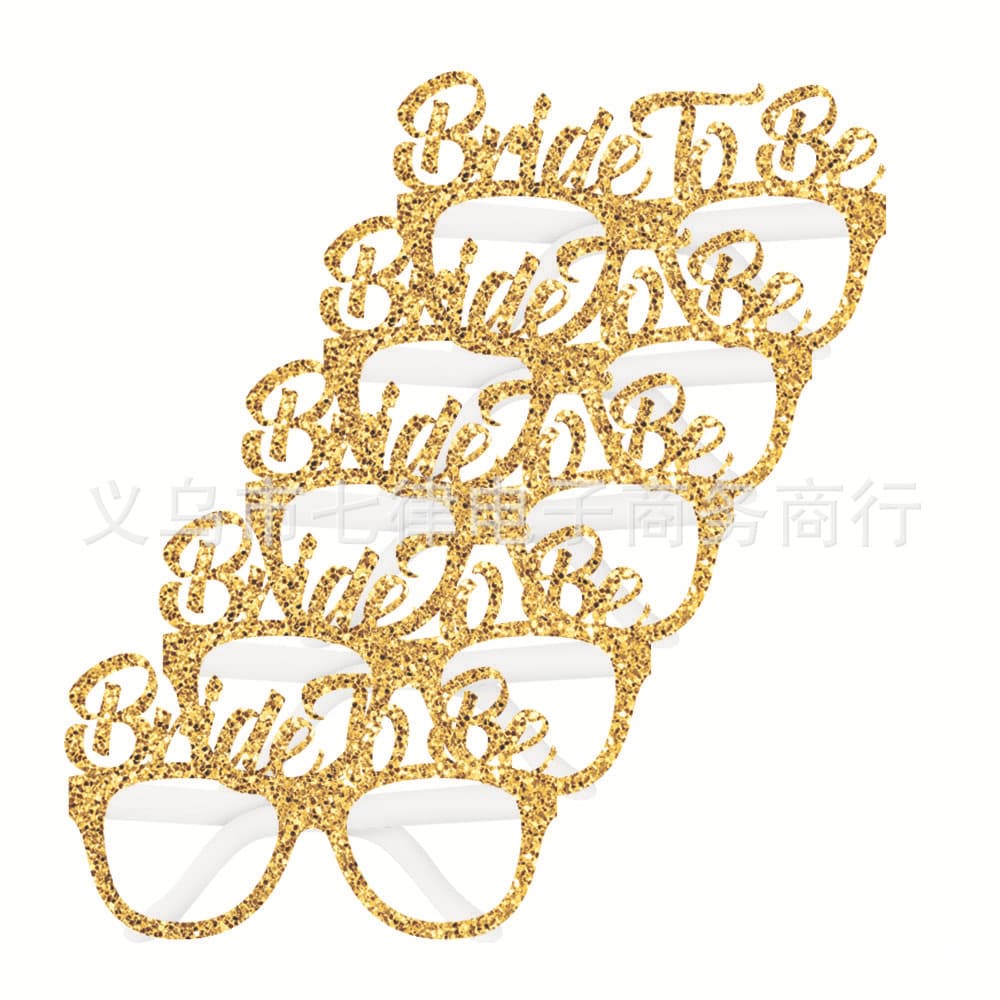 Bride to Be Paper Glasses Set for Bachelorette Party, Western Wedding Bridesmaid Decor