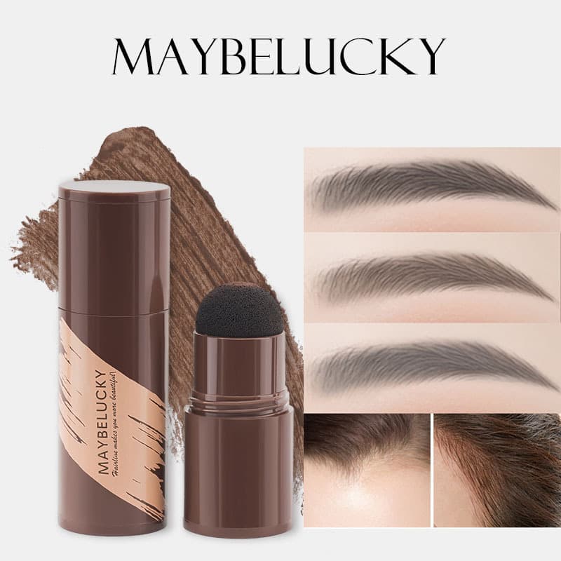 MAYBELUCKY 3-Color Eyebrow Powder Hairline Powder Contour Shadow Powder Eyebrow and Hair Dual-Use Cross-Border Exclusive
