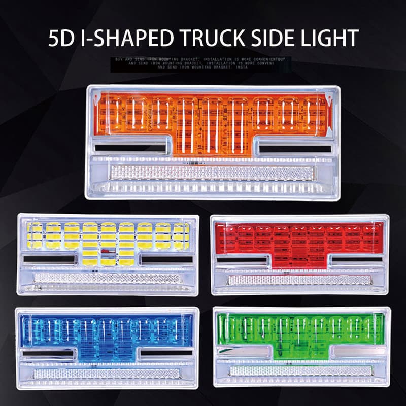 Truck LED Side Light Waterproof Super Bright Ground Light Semi-Trailer Side Light 24V Tire Light Strong Light Marker Light Z041