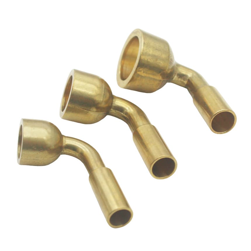 Short Pure Copper Tobacco Pipe Bowl Brass Mouthpiece Traditional Dry Smoking Pipe Set Pipe Fittings Stem