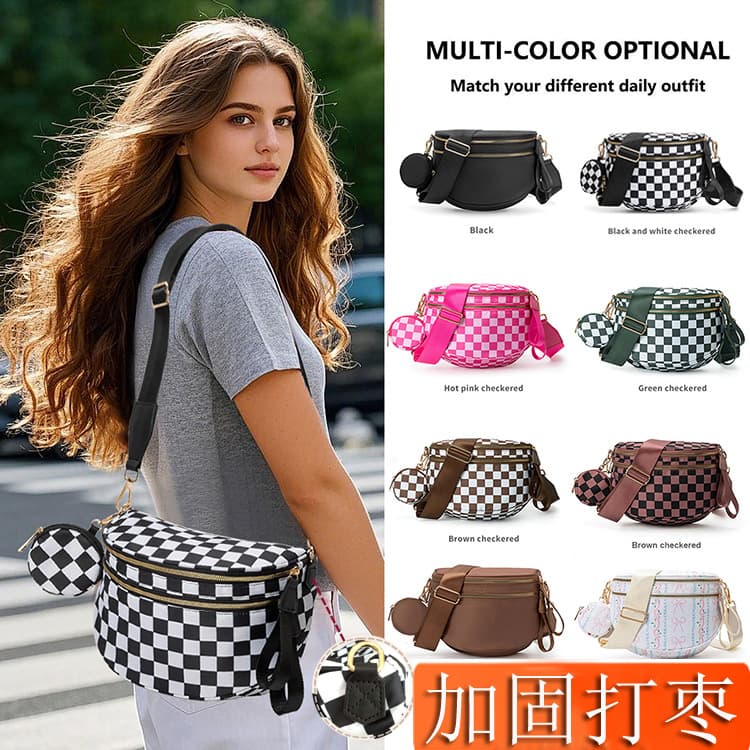 New waterproof shoulder bag fashionable versatile shell bag outdoor with earphone case sports bag women's shoulder sling bag