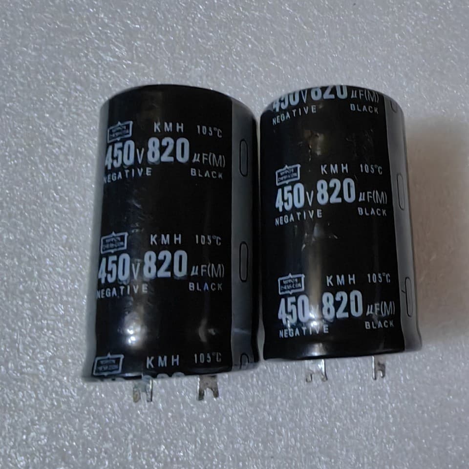 Supply of Special Air Conditioner Tab Terminal Electrolytic Capacitor, 450V 820uF, Size 35X60, Quality Guaranteed